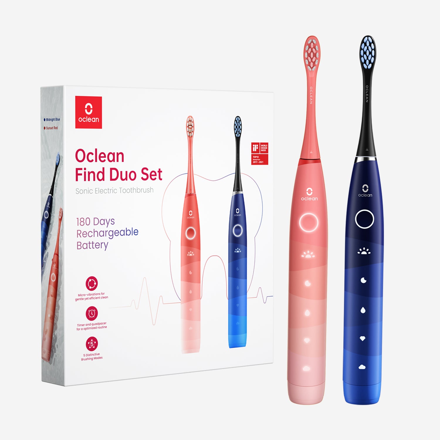 Escova de dentes Oclean Find Duo Set