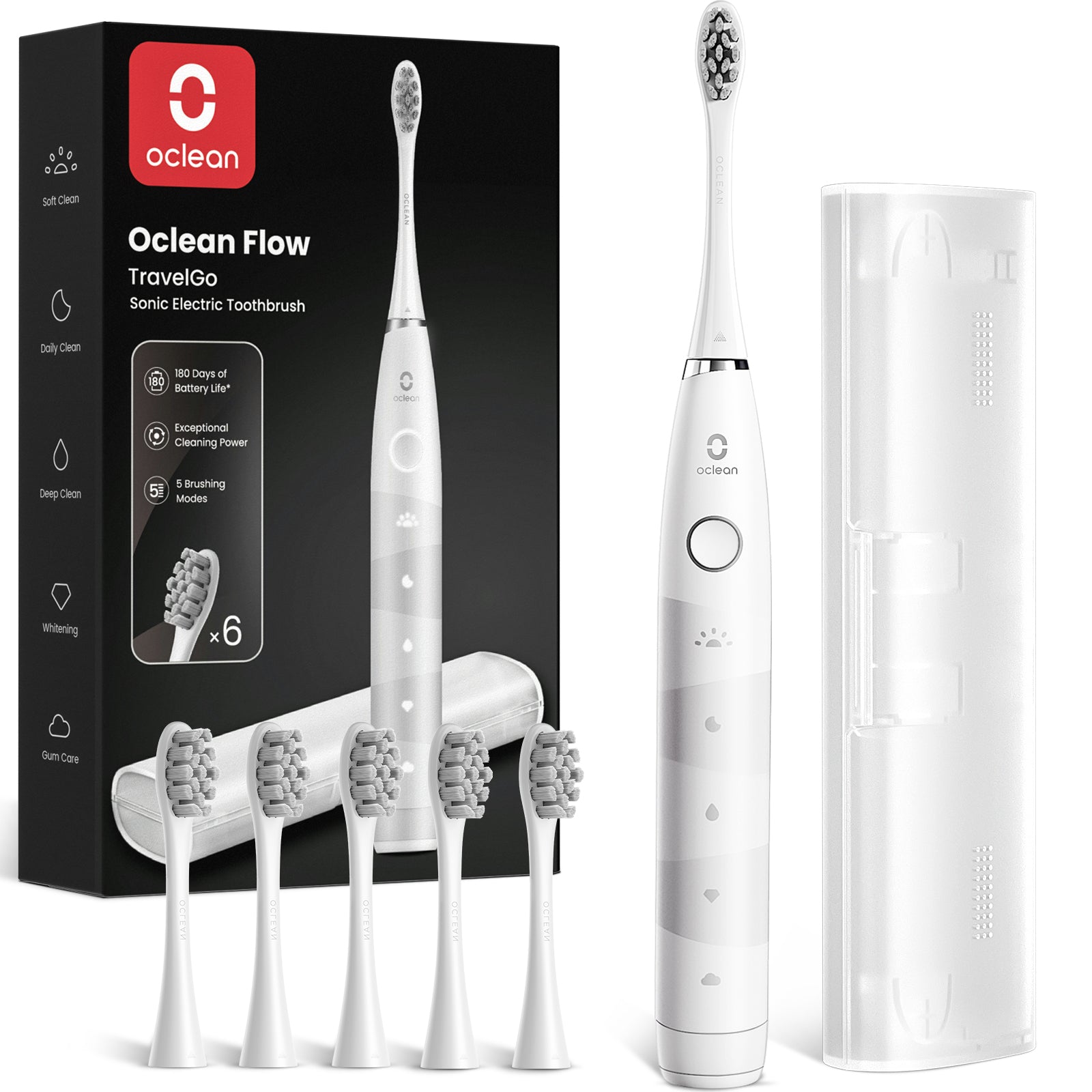 Oclean TravelGo Flow Set Escova de dentes eléctrica sónica - Escovas de dentes - Oclean Global Store