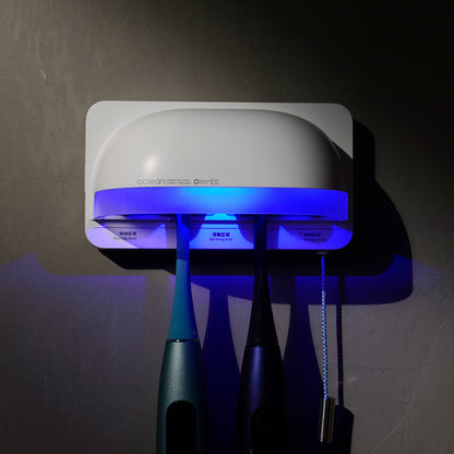 Oclean S1 Working Status with Blue LED Lighting - Oclean UVC Toothbrush Sterilizer